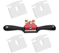 Wjelet 9 Inch Spokeshave Woodworking Hand Tool, Adjustable Spokeshave with 4 Replacement Blades for Precision Wood Crafting, Essential Wood Working Hand Tools for DIY Enthusiasts