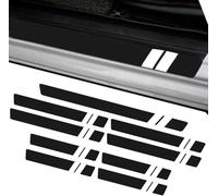 Wjelet 9Pcs Car Door Sill Protector, Carbon Fiber Threshold Protective Sticker, Scratch Resistant Door Sill Bumper Protective Film, Universal Kick Plate Guard, Auto Accessories