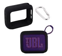 Wjelet Carrying Case Silicone Case Compatible with JBL Go 4 Portable Bluetooth Speaker, Portable Ultralight Silicone Protective Case, Shockproof and Non-Slip with Carabiner (Speaker Not I
