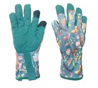 Wjelet Gardening Gloves for Women,Adults Safety Work Gloves,Microfiber Leather Women Gloves for Yard,Garden,Cleaning, Camping, Landscaping (green)