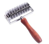 Wjelet Lattice Pastry Cutter, Dough Roller and Cutter, Stainless Steel Pastry Roller with Wood Handle,Lattice Cutter for Home Baking,Cookie, Bread, Cake,Pie