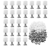 Wjelet Pack of 100 Hinge Dowels 10 mm, Plastic Hinge Dowel Inserts with Screws, Hinge Extension Dowels for Cabinet Doors, Furniture Repair and Door Hinges