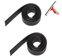 Wjelet Pack of 2 105 cm Window Squeegee Rubber Lip, Can Be Cut to Size Silicone Replacement Window Wiper Lip, Double-Sided Squeegee Rubber, Window Wiper Replacement Rubber for Windows, Glass, Shower