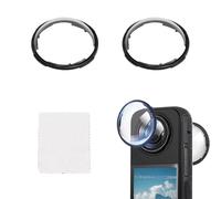 Wjelet Pack of 2 Premium Lens Protectors for Insta360 x4, Lens Protection Compatible with Insta 360 X4, 3D Rotatable High-Quality PC Protective Covers, Lens Protection Accessories for Insta360 x4