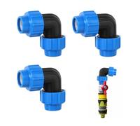 Wjelet PE Pipe 20 mm Connector, 90° Angle Piece as Screw Connection with DVGW Drinking Water Certificate, PP Clamp Connector, Suitable for Water Pipe Garden and Outdoor Installation - for PE80/PE100