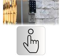 Wjelet Please Ring The Bell Sign, 6×6cm Acrylic Doorbell Sticker, Waterproof & Sun Protection, Easy Install with Self-adhesive Backing,for Home, School, Office, Front Door Wall Plaque(Silver)