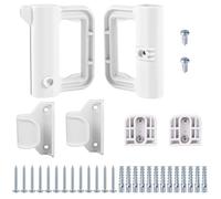 Wjelet Retractable Baby Gate Replacement Parts Kit, Pet Gate Full Set Wall Mounting Hardware with Brackets Hooks Latches Screws