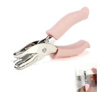 Wjelet Single Hole Punch, Pink Handheld Circle Puncher with Soft Grip, 3mm Handheld Hole Puncher, Ideal for DIY Crafts, Office, Home & School Office