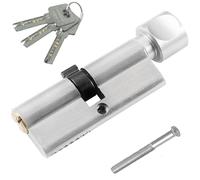 Wjelet Thumb Turn Euro Cylinder Lock,Euro Cylinder Mortise Lock, 70mm with 3 Keys, Anti Drill, Anti Pick Features, Barrel Lock for Wooden, UPVC and Composite Doors