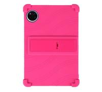 Wjenhyog Case for DOOGEE U11 Pro 2025 / U11 2025 11" Android 15,Shockproof One-Piece Silicone Tablet Cover with Kickstand, Honeycomb Heat Dissipation, Full Coverage Protective for Kids (Hot Pink)