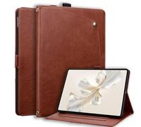 Wjenhyog Case for Honor MagicPad 4 12.3 inch 2026 Model (Brown) | Shockproof Protective TPU,Portable Front Pocket & Pencil Holder,Card Holder & Clear Photo Frame,Anti-Slip