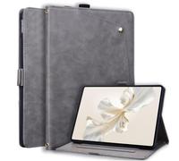 Wjenhyog Case for Honor MagicPad 4 12.3 inch 2026 Model (Gray) | Shockproof Protective TPU,Portable Front Pocket & Pencil Holder,Card Holder & Clear Photo Frame,Anti-Slip