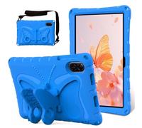 Wjenhyog Case for Honor Pad V9 11.5 inch 2024 ROL-W00,Cute Butterfly Shockproof Cover with Wing Kickstand/Shoulder Strap,Light EVA Full Boby Drop Protective Case for Kids (Dark Blue)
