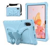 Wjenhyog Case for Huawei MatePad 11.5 S TGR-W09 2024,Cute Butterfly Shockproof Cover with Wing Kickstand/Shoulder Strap,Light EVA Full Boby Drop Protective Case for Kids (Light Blue)