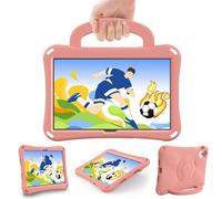 Wjenhyog Case for Huawei MatePad SE 10.4" AGS5-L09 AGS5-W09,Lightweight Shockproof Rugged EVA Kids Friendly Handle Kickstand Child Proof Protective (Pink Orange)