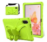 Wjenhyog Case for Huawei MatePad SE 11 inch Released 2024,Cute Butterfly Shockproof Cover with Wing Kickstand/Shoulder Strap,Light EVA Full Boby Drop Protective Case for Kids (Grass Green)