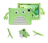 Wjenhyog Case for iPad Pro 11 Inch M5 2025/M4 2024 (Model: A2836/A2837/A3006),EVA Shockproof Protective Kids Case with Cute Cartoon Crab Grips & Foldable Kickstand (Green)