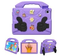 Wjenhyog Case for Lenovo Idea Tab 11.0" 2025 / Tab K11 Gen 2 (Light Purple) | TB336FU/TB336ZU,Shockproof Protective Cover,Portable Handle & Thumb Kickstand,Rotatable Flower Decor,DIY Cartoon Pattern
