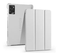 Wjenhyog Case for Lenovo Legion Tab Gen 5 8.8 Inch 2025,Clear Simple Solid Color Three Fold Cover with Pencil Holder,Transparent PU Against Scratch,Auto Wake/Sleep (Gray)