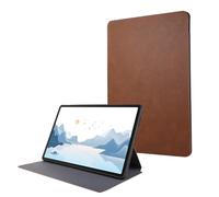 Wjenhyog Case for Samsung Galaxy Tab A11+/A11 Plus 2025 SM-X230/X235/X236 11 Inch,Sleek PU + TPU Back Shell,Shockproof Slim Lightweight Protective Folio Cover with Kickstand (Brown)