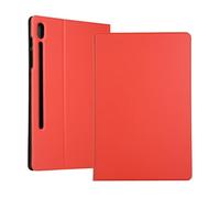 Wjenhyog Case for Samsung Galaxy Tab S8 Plus 2022/S7 FE 2021/S7 Plus 2020 12.4 Inch,Sleek Slim Shockproof Protective Folio Case,PU Leather & Soft TPU Back Multi-Angle Stand Cover (Red)