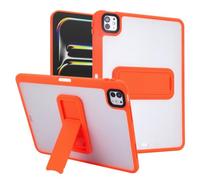 Wjenhyog Durable Case for iPad Air 5/4 (10.9" 2022/2020) (Orange) | Shockproof Matte Shell,Foldable Adjustable Kickstand,Portable Pencil Holder,Anti-Fingerprint