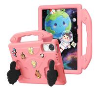 Wjenhyog Premium Case for Huawei MatePad 10.4 inch 2022 2020 (Pink) | Shockproof Protective Cover,Portable Handle & Thumb Kickstand,Rotatable Flower Decor,DIY Cartoon Pattern for Kids