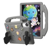 Wjenhyog Premium Case for Huawei MatePad SE 11" Released 2024 (Gray) | Shockproof Protective Cover,Portable Handle & Thumb Kickstand,Rotatable Flower Decor,DIY Cartoon Pattern for Kids