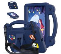 Wjenhyog Tough Kids Case for Onn 11 inch Tablet Pro 2024 (Dark Blue) | Model (100146660),Durable Shockproof Protective EVA,DIY Cartoon Decor,Portable Handle/Foldable Stand/Shoulder Strap