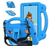 Wjenhyog Tough Kids Case for Onn 11 inch Tablet Pro 2024 (Light Blue) | Model (100146660),Durable Shockproof Protective EVA,DIY Cartoon Decor,Portable Handle/Foldable Stand/Shoulder Strap
