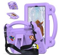 Wjenhyog Tough Kids Case for Onn 11 inch Tablet Pro 2024 (Purple) | Model (100146660),Durable Shockproof Protective EVA,DIY Cartoon Decor,Portable Handle/Foldable Stand/Shoulder Strap