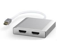 WJESOG Mini Displayport to Dual HDMI Splitter Adapter,MDP to 2 HDMI Hub Multi Stream Transport Support 4K Resolution Support MST、SST