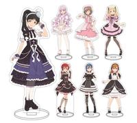 WJFFHYK LoveLive Superstar Acsta Acrylic Stand, Exhibition Stand, Decoration, Pedestal, Lightweight, Transparent, Figurine, Card Stand, Display, Character, Display, Decoration, Surroundings, Cute