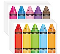 WJFNKXKL 100 Pieces Colorful Crayon Cutouts Crayon Bulletin Board Borders for Classroom School Home Decorations Supplies
