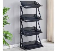 WJFTODAY Commercial Supermarket Fruit Vegetable Shelf Organizer ， Retail Display Rack for Market, Convenience Store Snack Stand, Kitchen Basket Rack