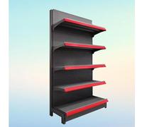 WJFTODAY Heavy Duty Supermarket Shelves Center Island Cabinet, Candy Display Rack, Garage Shelving, Commercial Shelf for Retail Convenience, Supermarkets, Drugstores, G(Grizzly-90x43x135cm