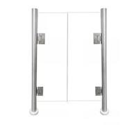 WJFTODAY Industrial Metal Safety Barrier for Supermarkets & Warehouses Automatic Closing Gate (100.1 x 89.9 cm) - Entry Security Barrier for Libraries & Public Spaces