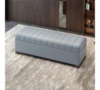 WJFTODAY Modern Light Blue Storage Bench with CushionStylish Entryway & Bedroom Bench Shoe Storage Solution for Foyer 80cm/31.5in Perfect for Front Door & End of Bed