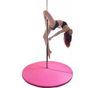 WJFTODAY Pink Pole Dance Crash Mat Thick 3cm 5cm 10cm, 1m 1.2m 1.5m 1.7m 1.9m Large Round Foldable Pole Dancing Fall Safety Padding Protect Mat, Yoga Exercise Mats Cushion