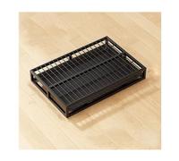 WJFTODAY Stainless Steel Dog Toilet,Indoor Outdoor Dog Pee Pad Holder Tray,Dog Potty Toilet Training Tray,Stainless Steel Dog Litter Box Toilet,Black,54 * 37 * 9cm