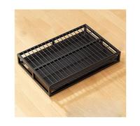 WJFTODAY Stainless Steel Dog Toilet,Indoor Outdoor Dog Pee Pad Holder Tray,Dog Potty Toilet Training Tray,Stainless Steel Dog Litter Box Toilet,Black,62 * 45 * 9cm