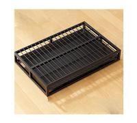 WJFTODAY Stainless Steel Dog Toilet,Indoor Outdoor Dog Pee Pad Holder Tray,Dog Potty Toilet Training Tray,Stainless Steel Dog Litter Box Toilet,Black,78 * 52 * 9cm