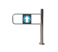 WJFTODAY Stainless Steel Double Swing Gate 90° Opening One-Way Ideal for Supermarkets Pathways Factories Parks Schools (Right Side) (70-97 cm)