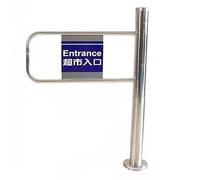 WJFTODAY Stainless Steel Spring-Loaded Swing Door for Supermarket Entry One-Way Security Door for Library & Showroom (Right) - 90 x 97 cm Auto-Close Feature