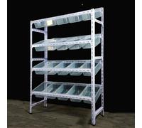 WJFTODAY Supermarket shelves, Snack Rack Display Stand for Floor, 150cm Tall Commercial Shelving Display Unit With 20 Box for Chip Fruit(White)