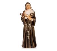 WJH Saint Rita of Cascia 4 Inch (H) Statue with Gold Embossed Prayer Card