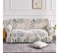 WJHDWYD 1-4 Seater Sofa Cover with Hem, 3D Flower Stretch Sofa Cover with Armrests Super Soft Fabric Universal Non-Slip(C,4 posti)