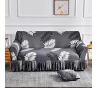 WJHDWYD 1-4 Seater Sofa Cover with Hem, 3D Flower Stretch Sofa Cover with Armrests Super Soft Fabric Universal Non-Slip(A,3 posti)