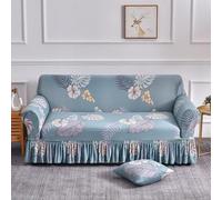 WJHDWYD 1-4 Seater Sofa Cover with Hem, 3D Flower Stretch Sofa Cover with Armrests Super Soft Fabric Universal Non-Slip(B,3 posti)