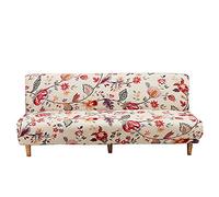 WJHDWYD 2 Seater Armless Sofa Bed Cover Click-clack Sofa Cover without Elastic Sofa Cover without Armrests with Print(A1,M)